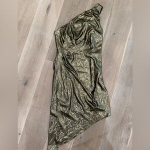 Ramy Brook Metallic One-Shoulder Dress